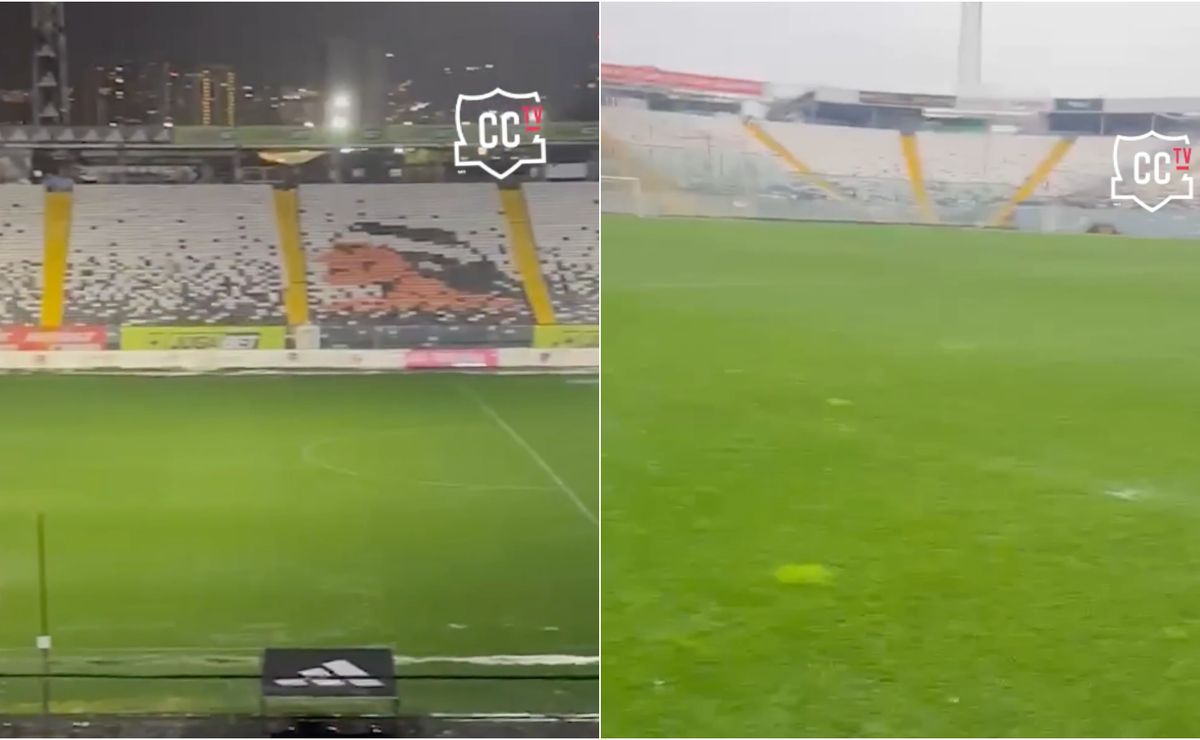 Colo Colo muestra el estado de la cancha del Monumental tras las intensas lluvias