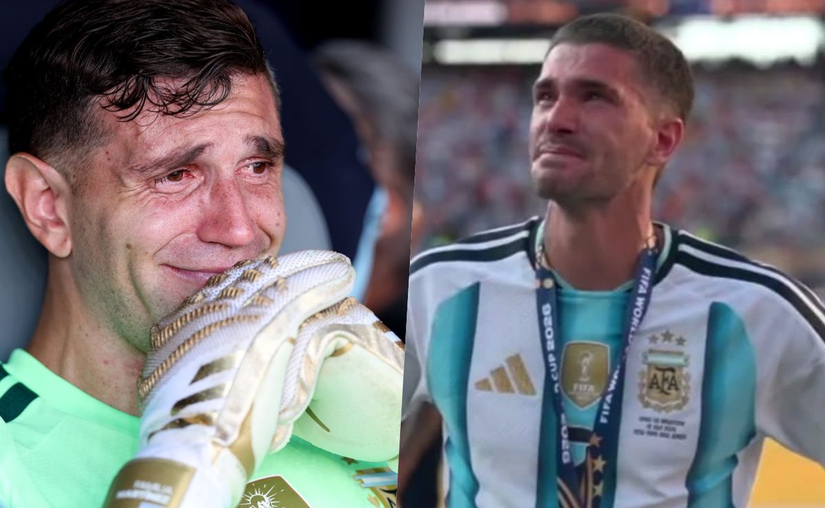 Video: Dibu Martínez y Rodrigo De Paul emulan las lágrimas de Messi tras perder final del Mundial 2026
