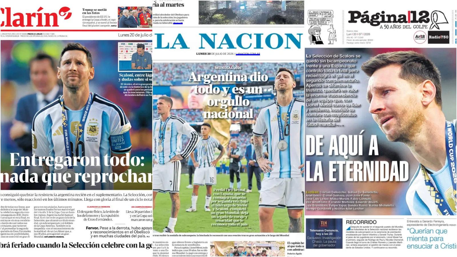 Así amanecieron los diarios argentinos