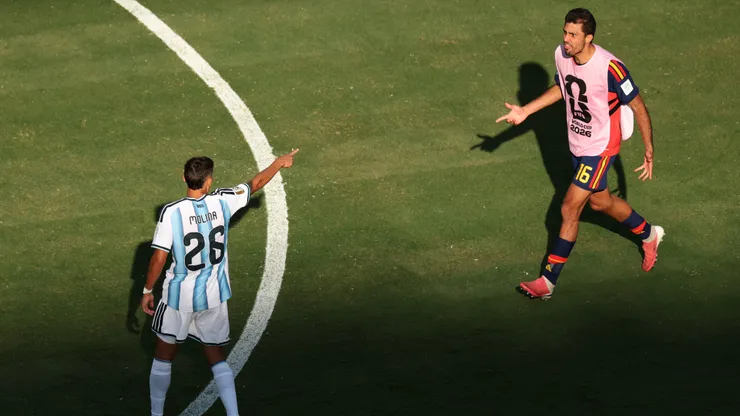 Molina ya golpeó a Rodri y el español se devuelve a pedir explicaciones