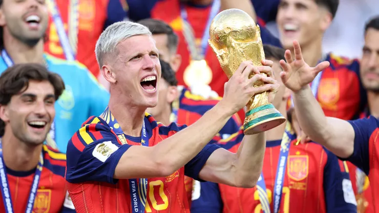 Dani Olmo celebra el título español en el Mundial 2026.