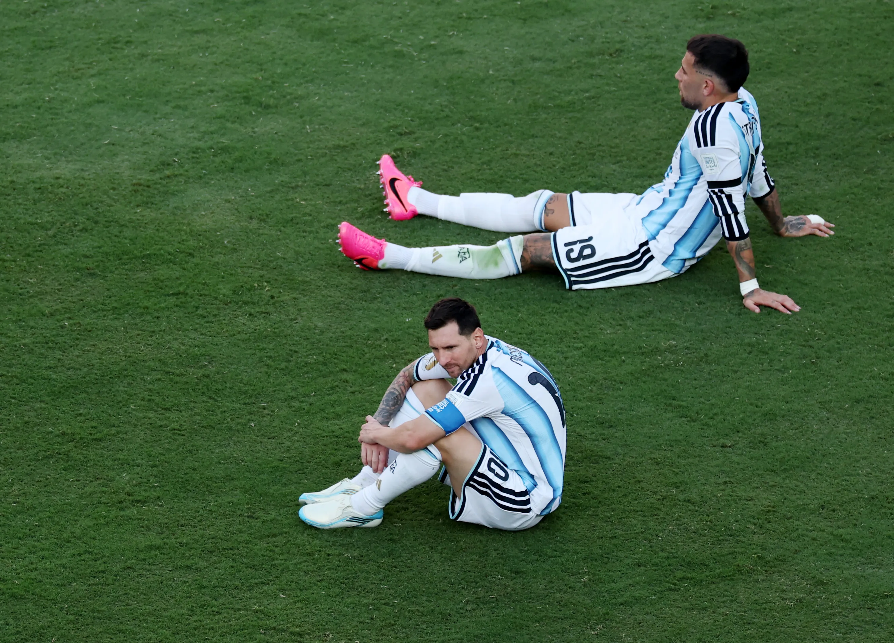 Messi tras el partido en que España le ganó a Argentina