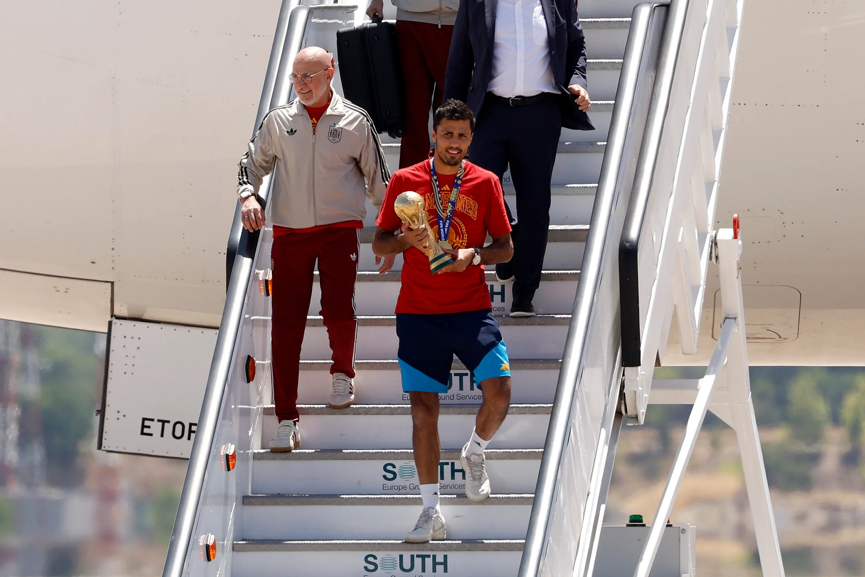 España ya llegó a su país tras ganar la Copa del Mundo. (Pablo Blazquez Dominguez/Getty Images).