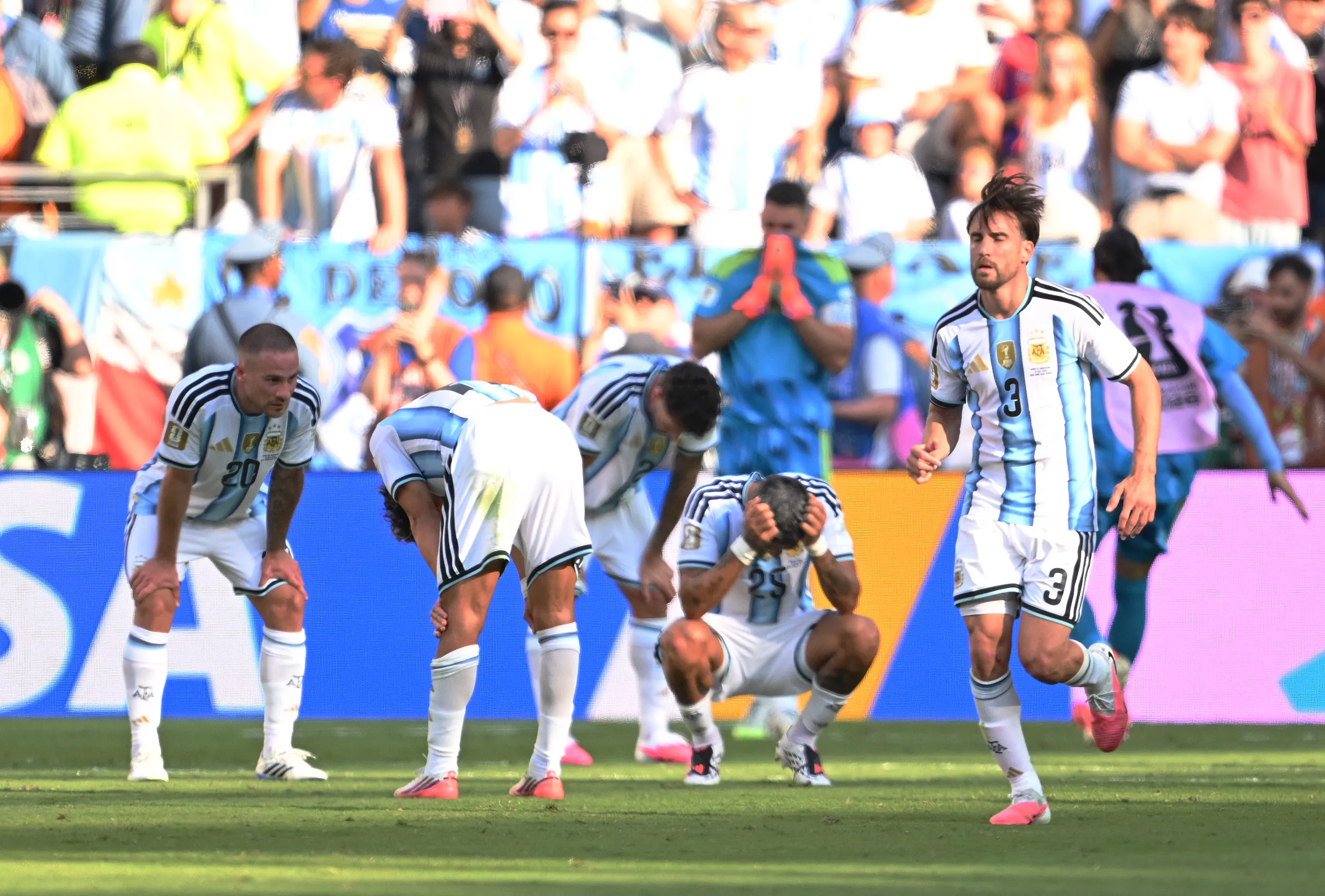 Argentina no pudo retener el título conseguido en 2022. Imagen: Getty