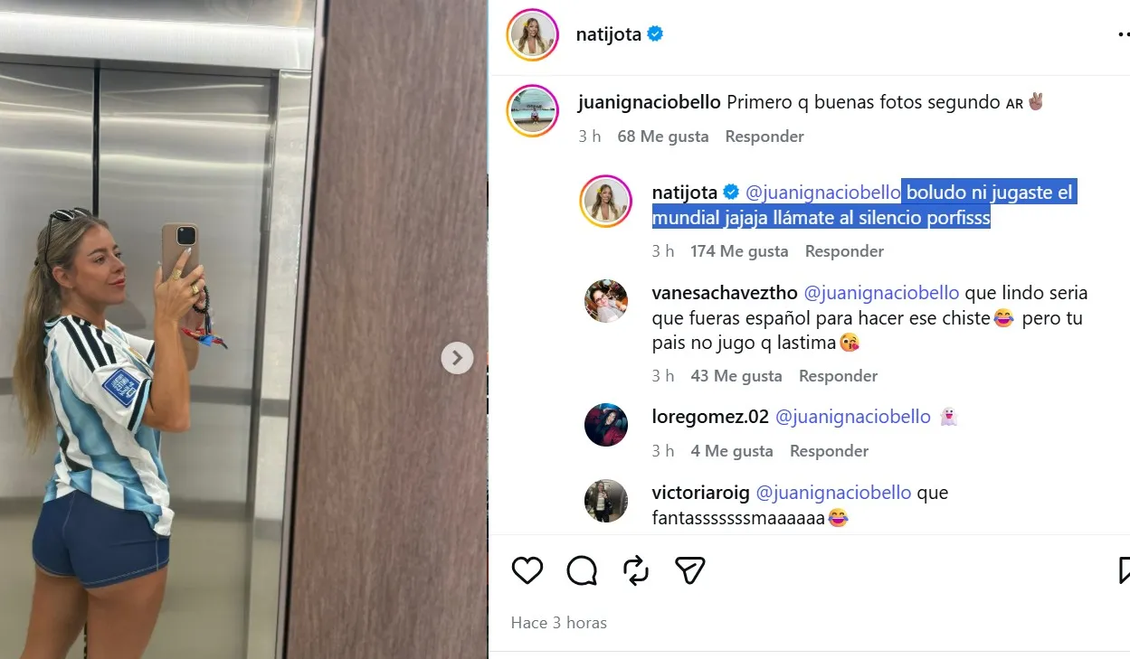 El chiste del chileno que molestó a la influencer Nati Jota