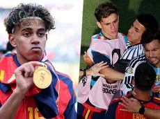Lamine Yamal se burla de Leandro Paredes en festejo de España