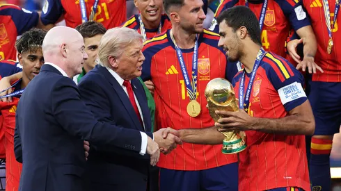 Donald Trump fue protagonista en la premiación del Mundial.