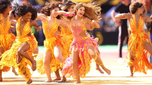 Shakira tocó en el medio tiempo.