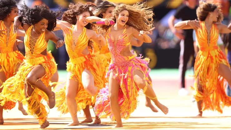 Shakira tocó en el medio tiempo.