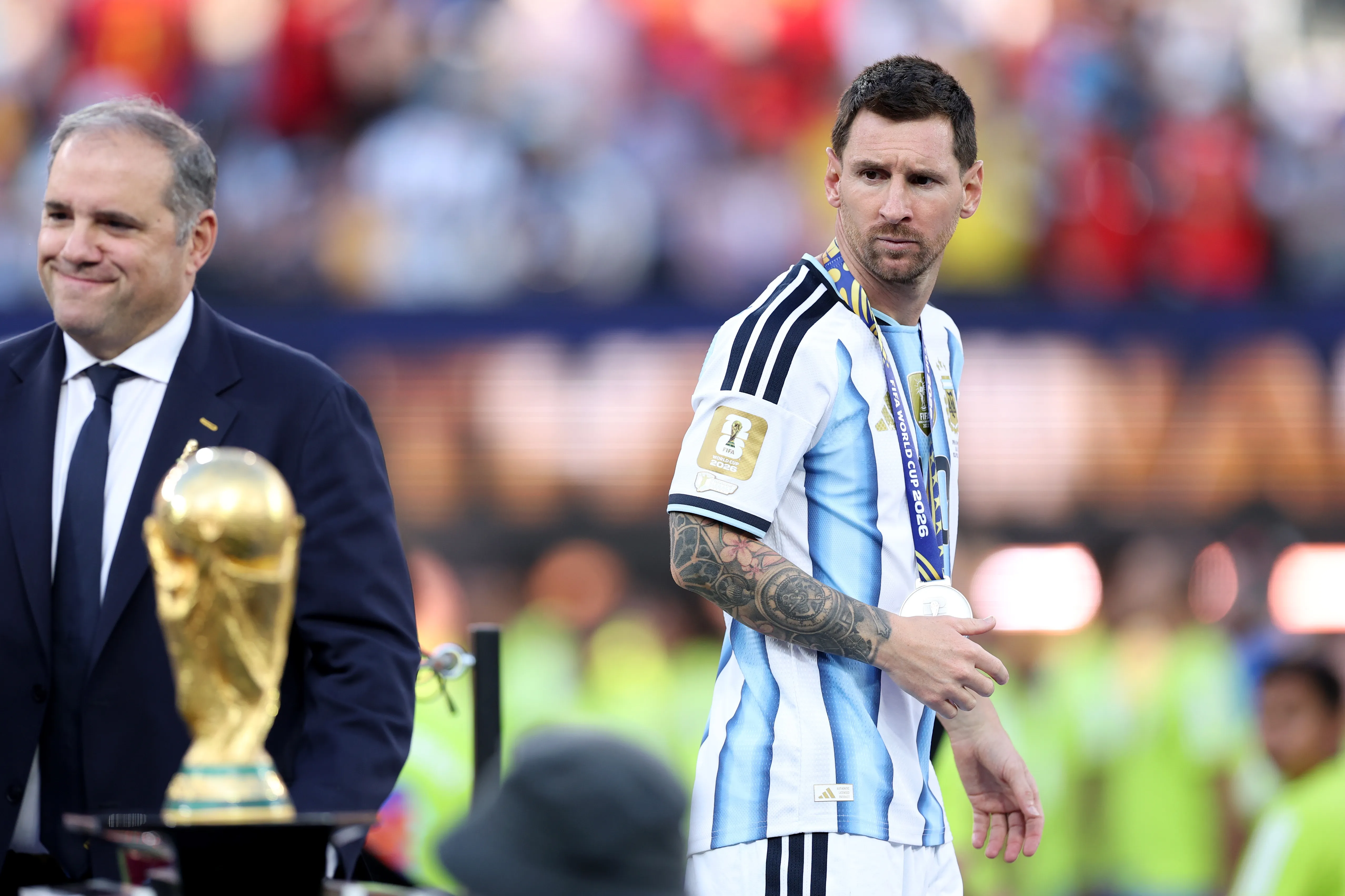 Messi otra vez tuvo que conformarse con el segundo lugar en el Mundial (Photo by Justin Setterfield/Getty Images)