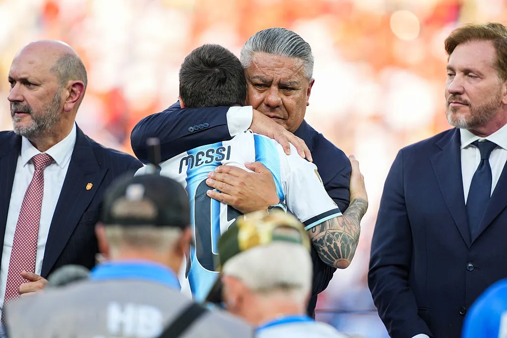 Claudio Tapia en la ceremonia de la final del Mundial. (Photo by Andrew Harnik/Getty Images)