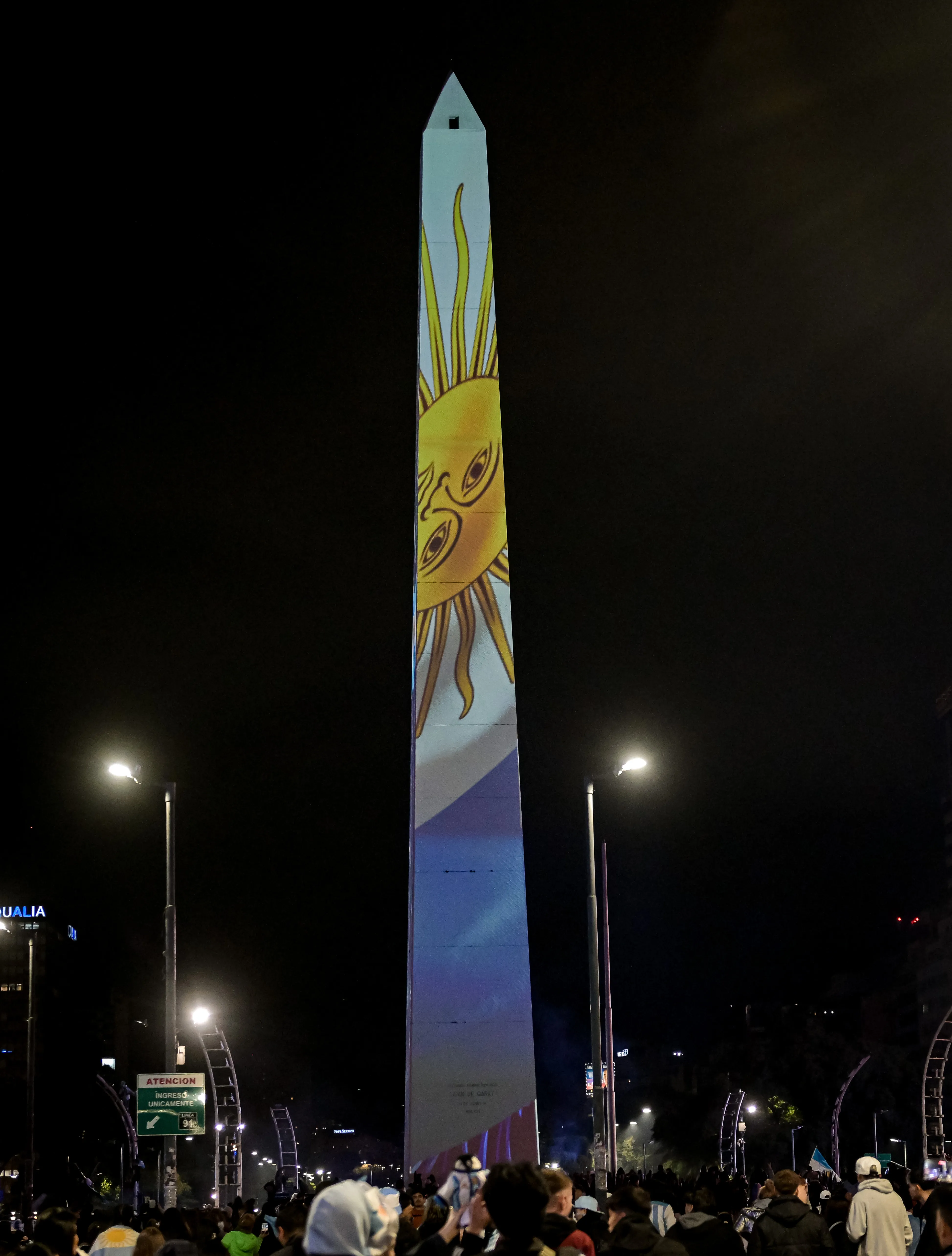 El Obelisco se vistió de gala pese al segundo lugar | Getty Images