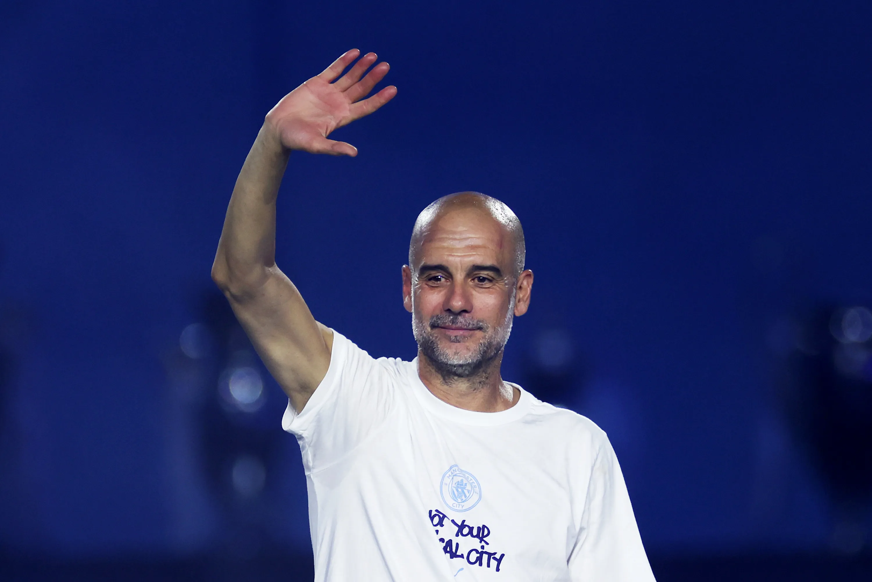 Pep Guardiola en su despedida del Manchester City | Getty Images