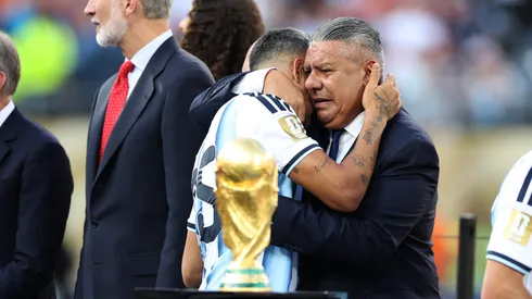 Chiqui Tapia triste tras la derrota de Argentina en la final del Mundial 2026.