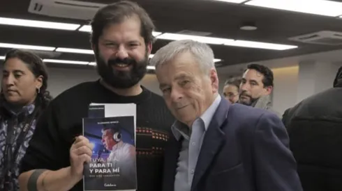 El expresidente Gabriel Boric estuvo con Vladimiro Mimica.