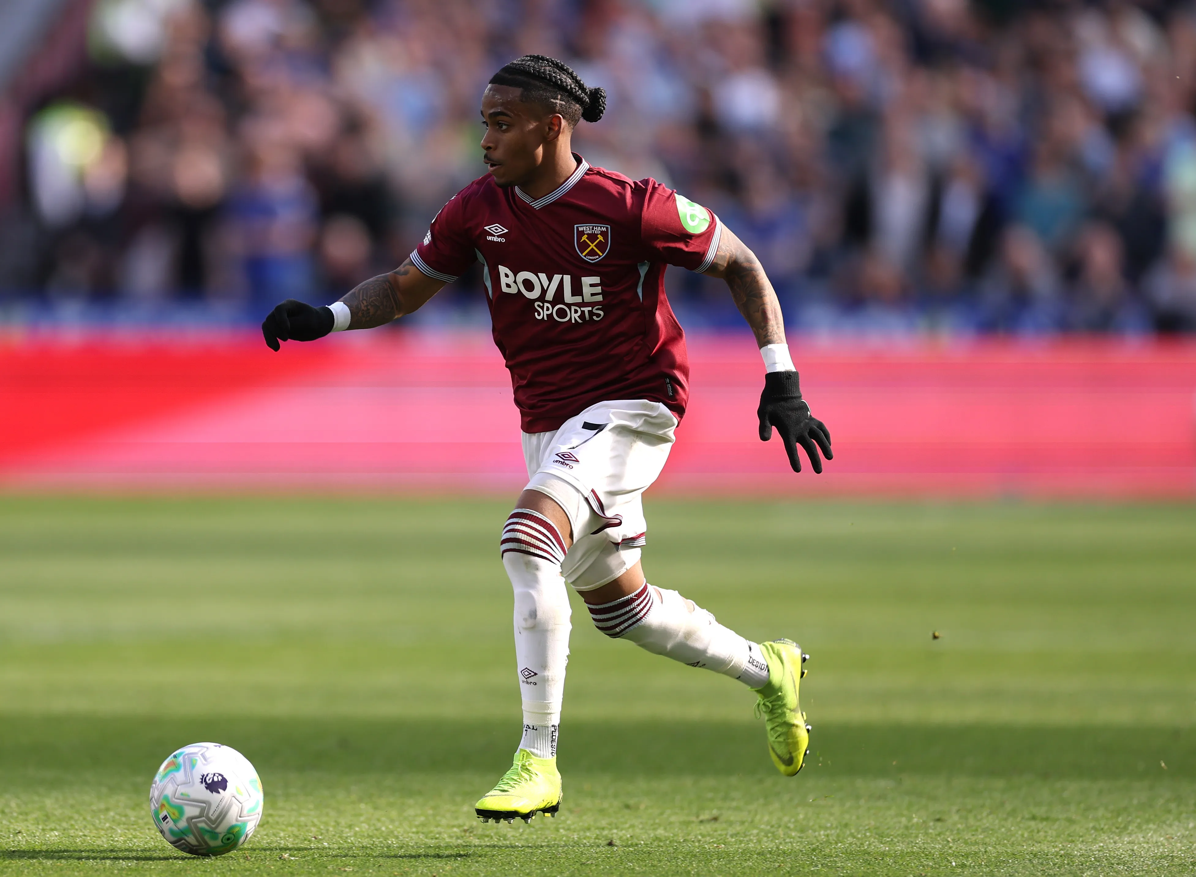 Crysencio Summerville jugó 56 partidos en el West Ham: anotó ocho goles y regaló siete asistencias. (Warren Little/Getty Images).