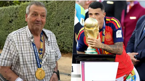 Hermoso gesto de Porro con su abuelo al llevarle la medalla