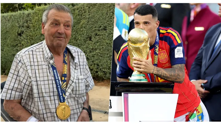 Hermoso gesto de Porro con su abuelo al llevarle la medalla