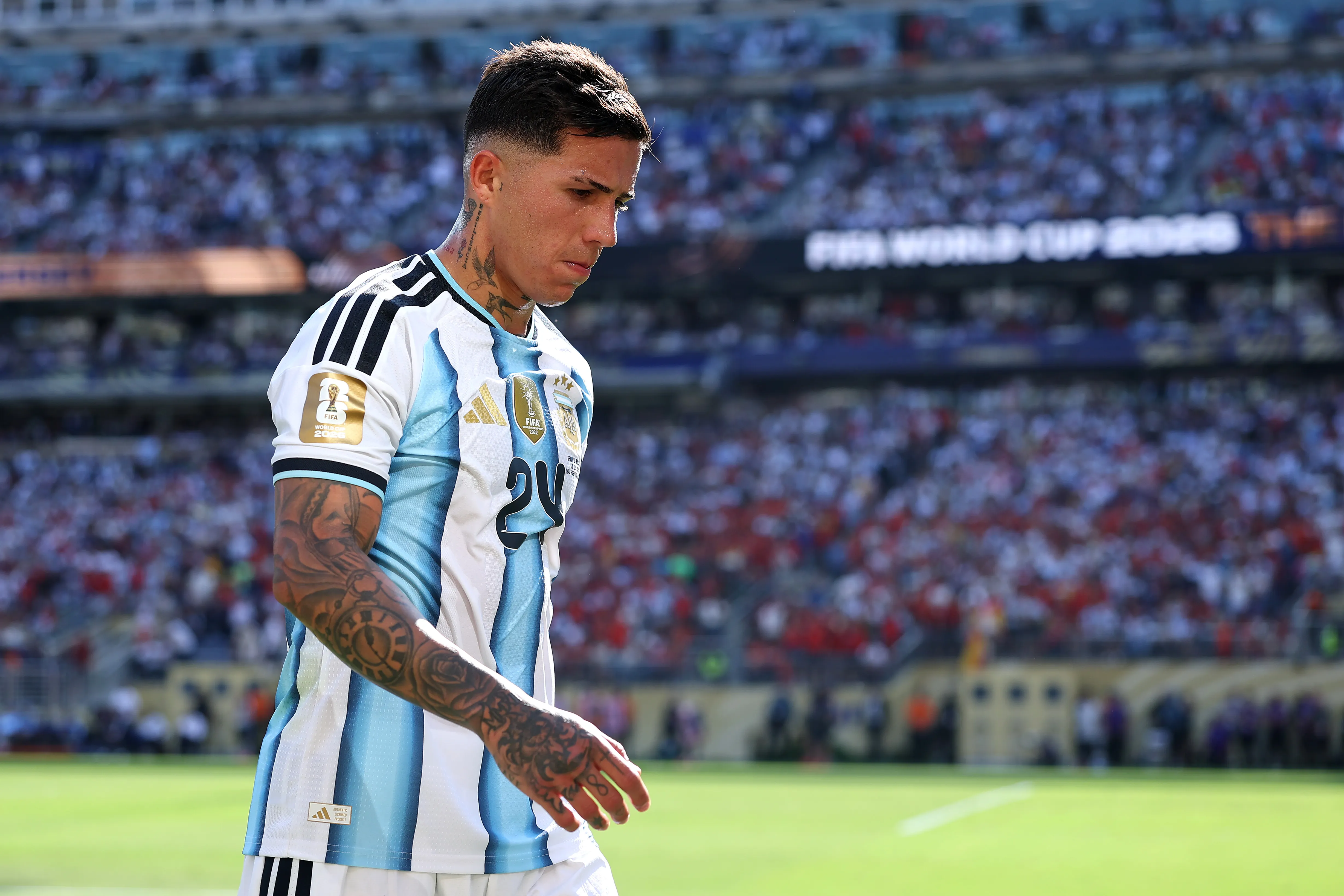 Las polémicas que protagonizó Enzo en el Mundial. (Photo by Buda Mendes/Getty Images)