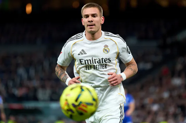Franco Mastantuono apenas anotó tres goles y dio una asistencia en su primer año en el Real Madrid. | Foto: Getty Images.