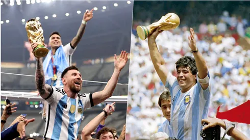 Messi y Maradona, los dos máximos exponentes del fútbol argentino