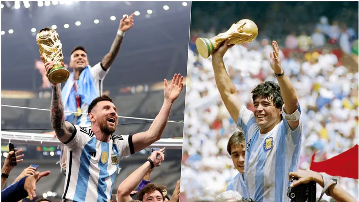 Messi y Maradona, los dos máximos exponentes del fútbol argentino