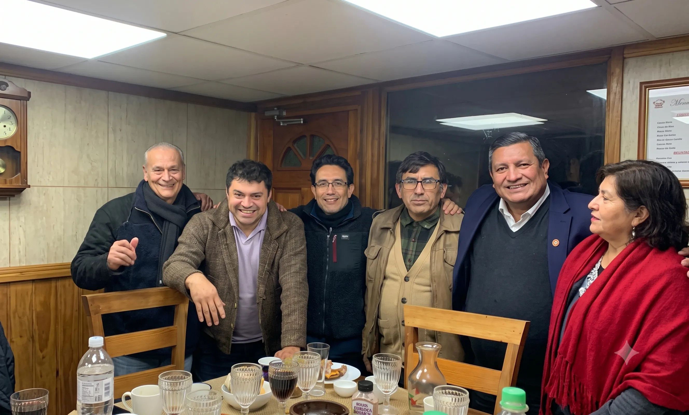 Javier Castrilli y Osvaldo Talamilla compartiendo con seres cercanos. (Cedida retocada con Gemini IA).