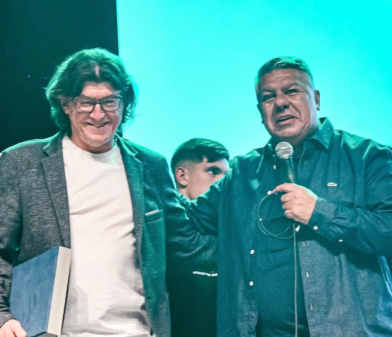 Juan Carlos Kopriva junto al Chiqui Tapia. (Cedida).