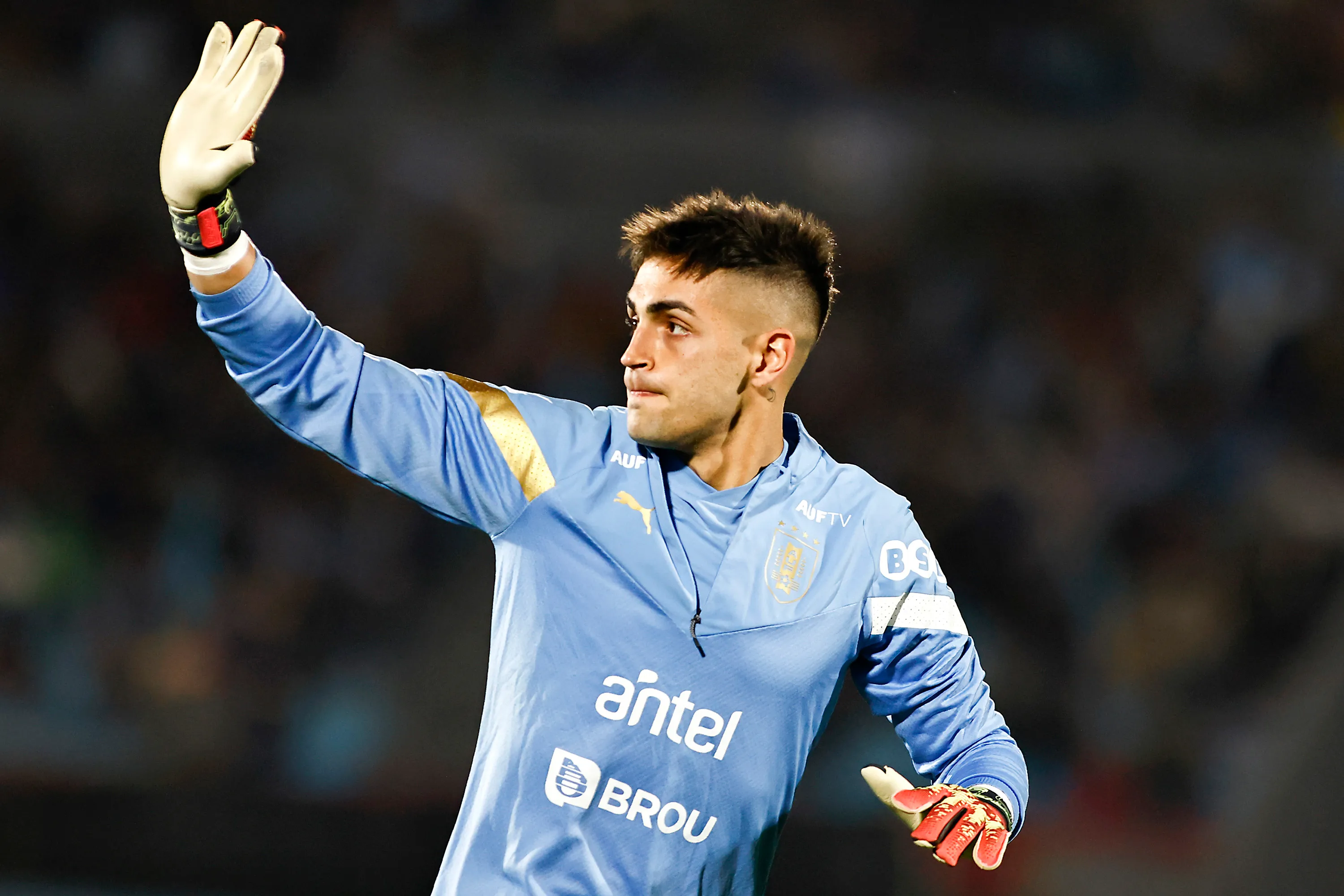 Santiago Mele suma 8 partidos internacionales con Uruguay. (Ernesto Ryan/Getty Images).