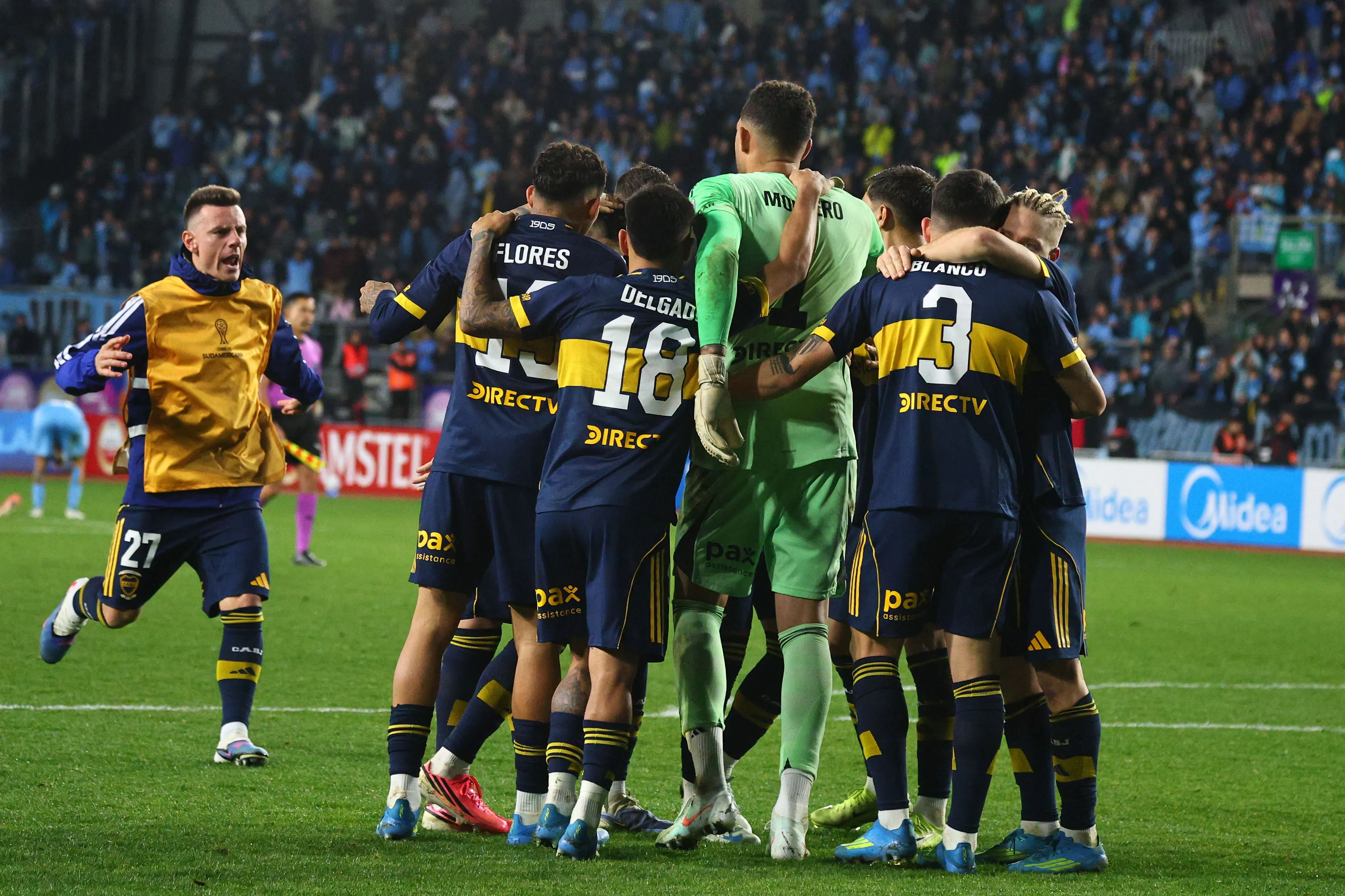Boca celebró tras los penales. Foto: Jorge Loyola/Photosport