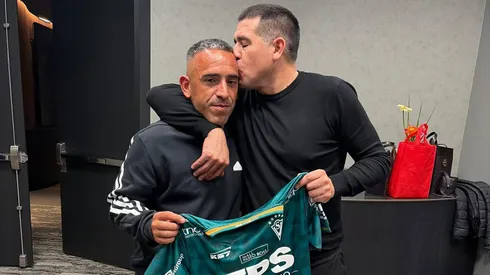 Riquelme y Luna vieron juntos el partido de O'Higgins y Boca.