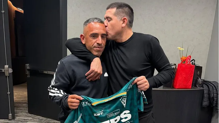 Riquelme y Luna vieron juntos el partido de O'Higgins y Boca.