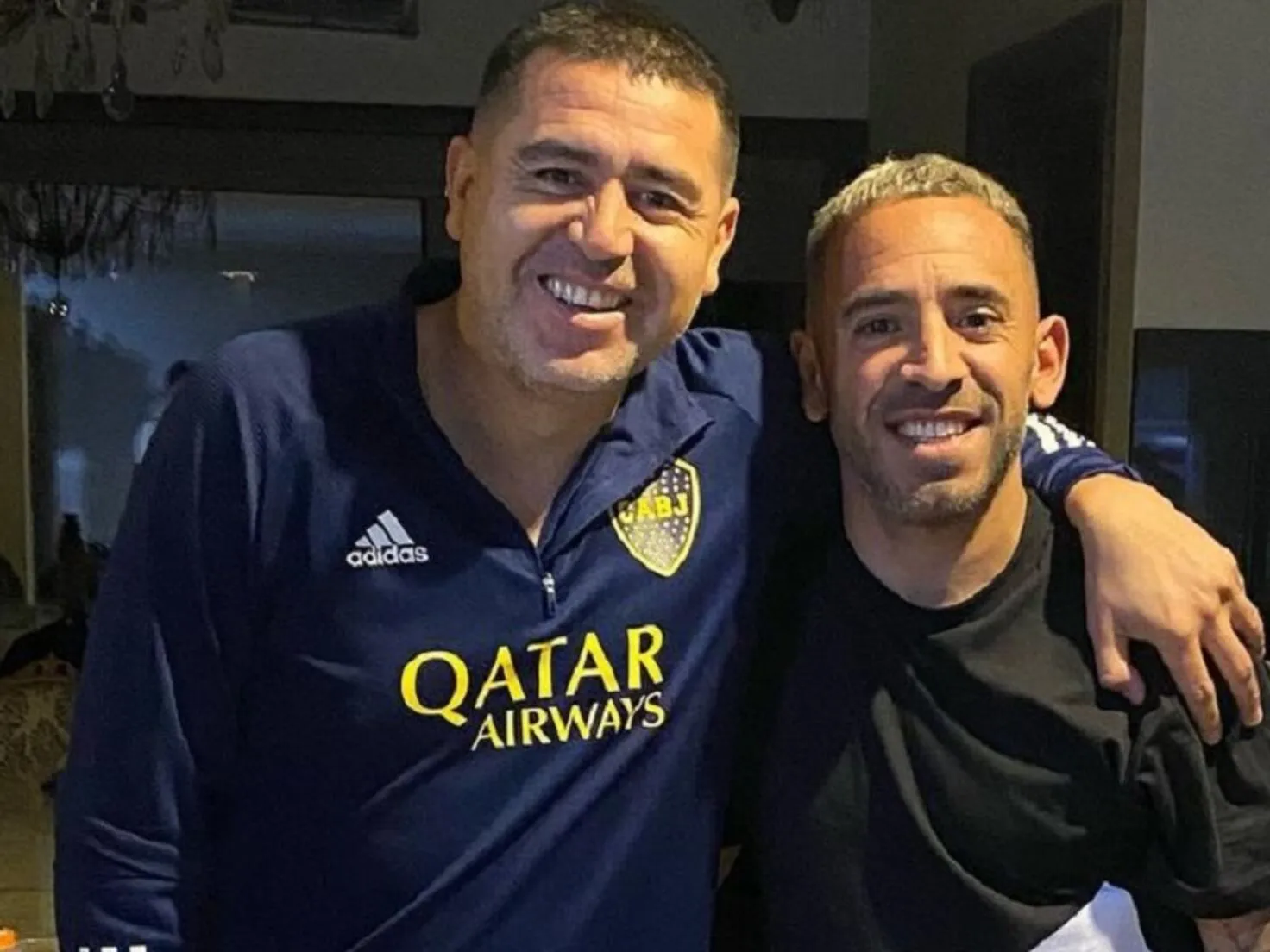 Riquelme y Luna son buenos amigos. Imagen: Archivo