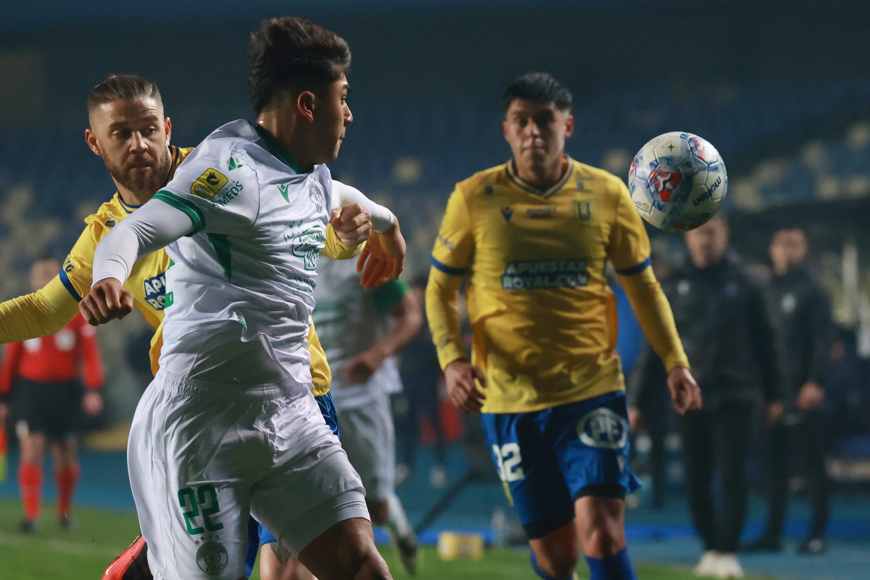 Damián Pizarro jugó sus primeros minutos con la camiseta de Audax Italiano. | Foto: Photosport.