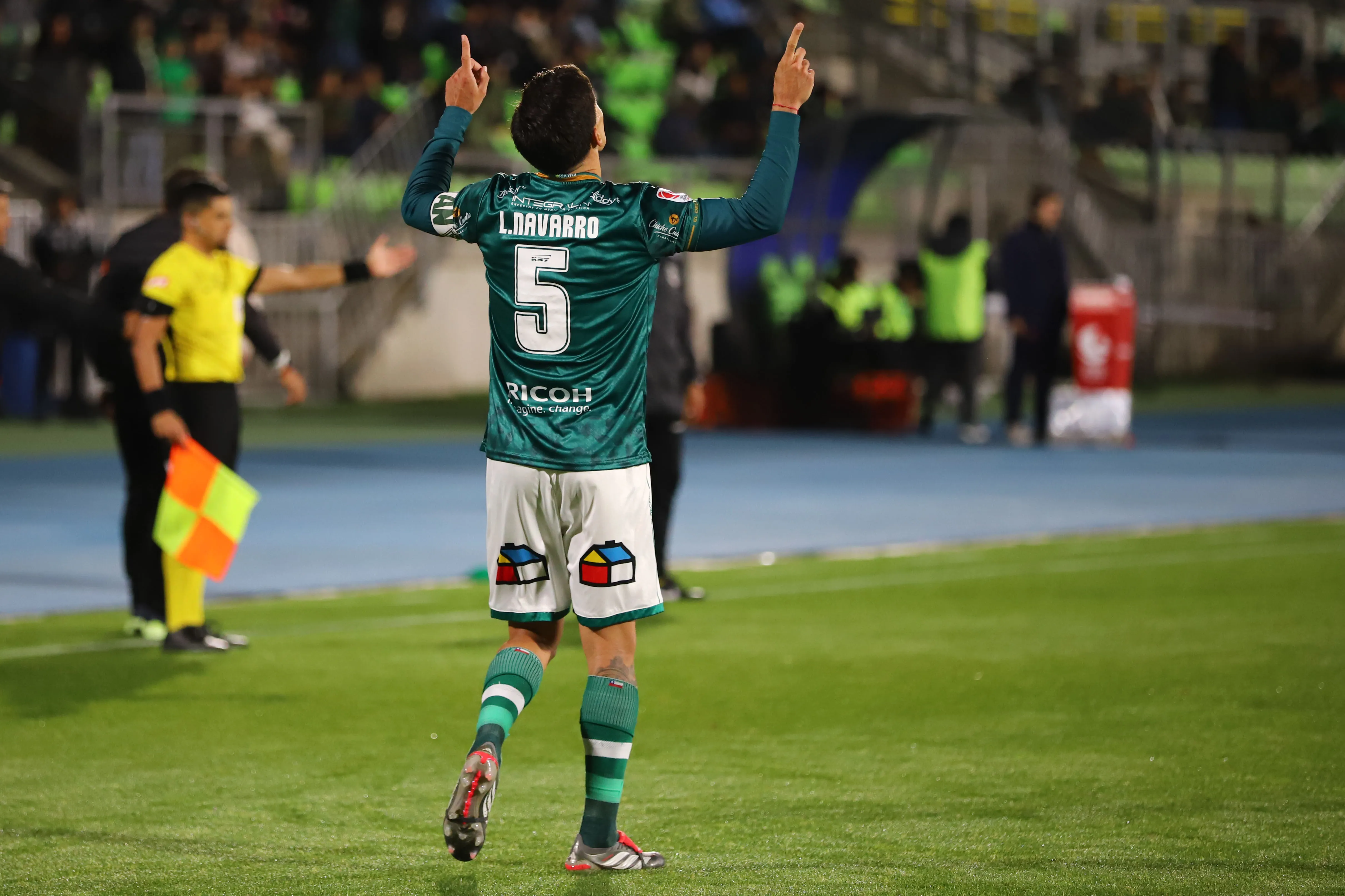 Leandro Navarro festejó su sexto gol en la Liga de Ascenso 2026. (Manuel Lema/Photosport).