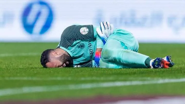 David Ospina tras sufrir esa lesión que lo obligó a pasar por el quirófano y hasta hoy, tres años después, lo tiene muy complicado.
