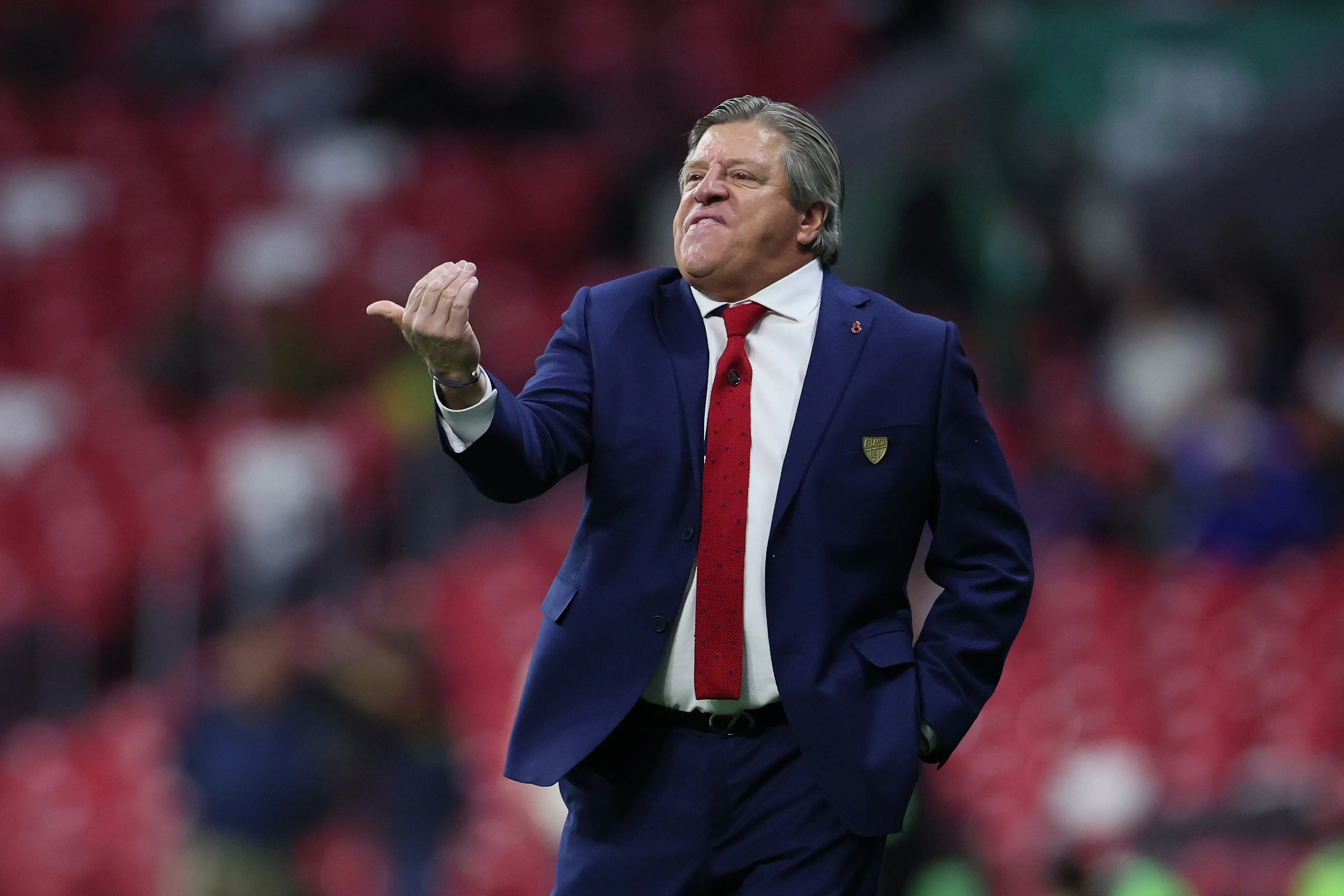 Miguel Herrera, el DT del Atlante. (Manuel Velasquez/Getty Images).