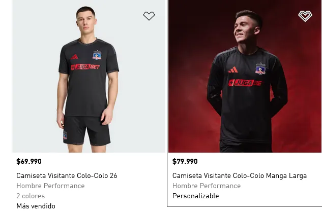La camiseta de suplente con la que fue presentado Vozinha. Foto: adidas
