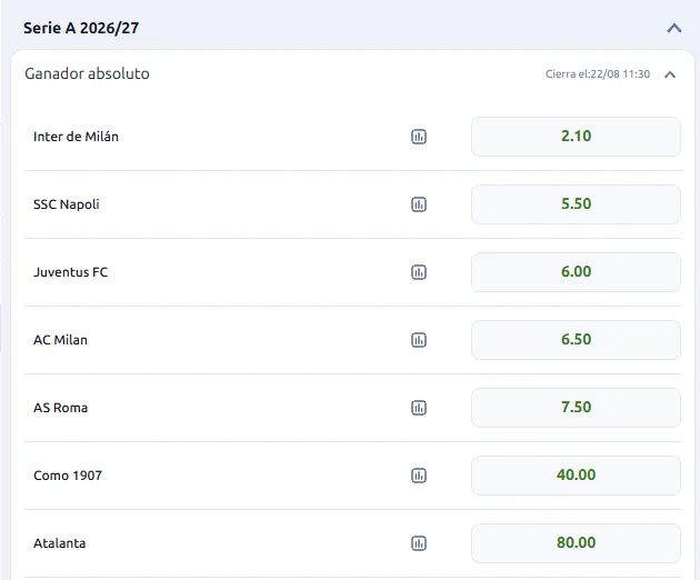 Apuestas Serie A