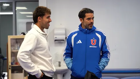 Tobías Reinhart en su primera charla con Gago en la U.