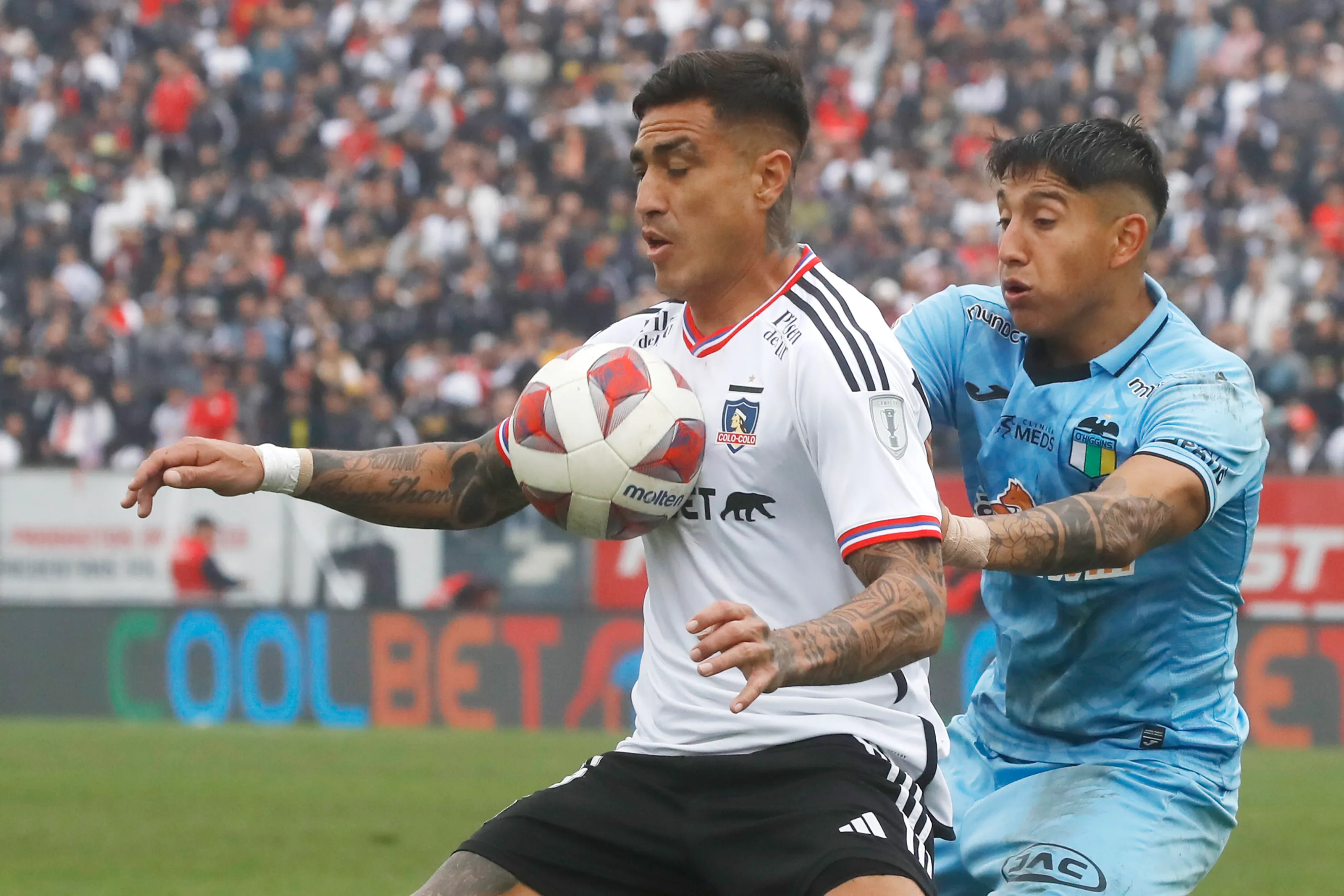 Darío Lezcano anotó cuatro goles en 13 partidos por Colo Colo, donde totalizó 391 minutos de acción. (Jonnathan Oyarzun/Photosport).
