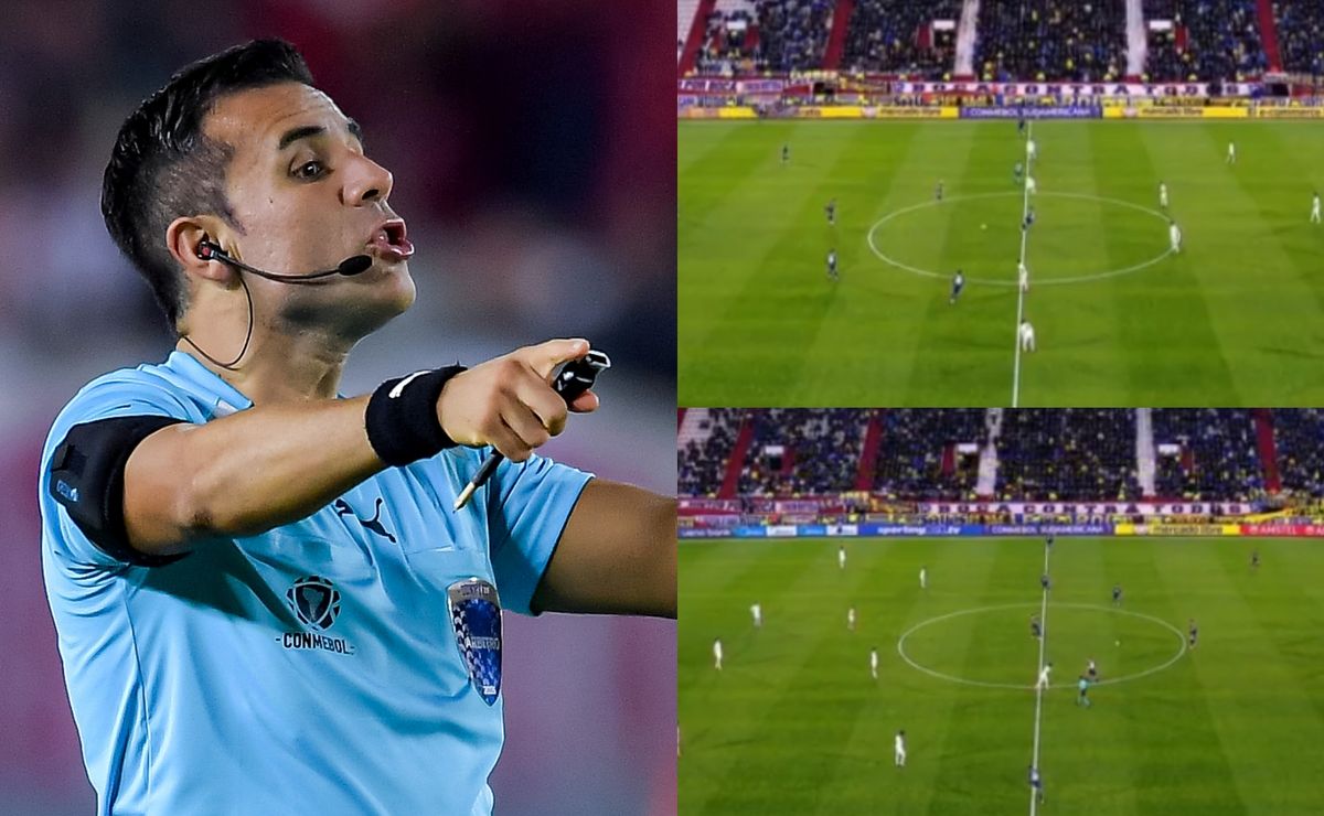 Insólito error de Piero Maza en la Sudamericana: Hizo sacar dos veces a Boca y Paredes lo echó al agua