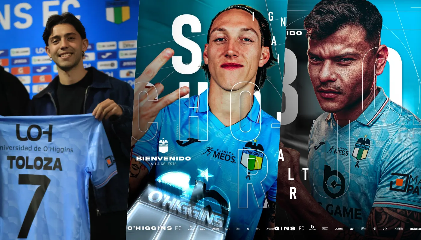 Toloza, Schor y Bou / Foto: O’Higgins FC.