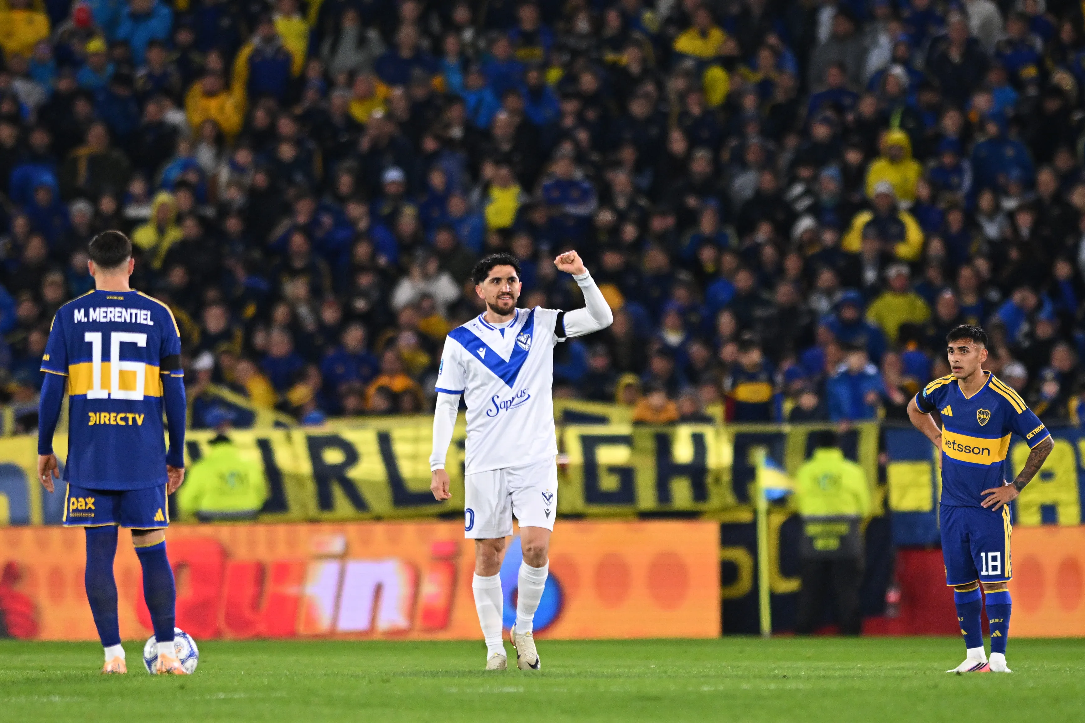 Así festejó Diego Valdés su golazo ante Boca Juniors. (Rodrigo Valle/Getty Images).