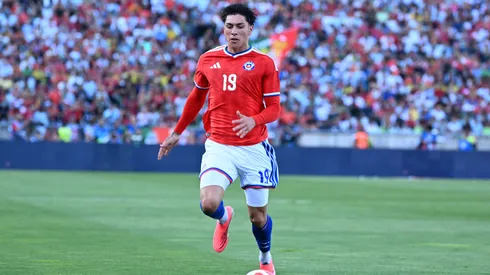 Maximiliano Gutiérrez en acción ante Portugal.
