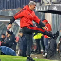 La molestia de Ortiz por el estado de la cancha del Monumental