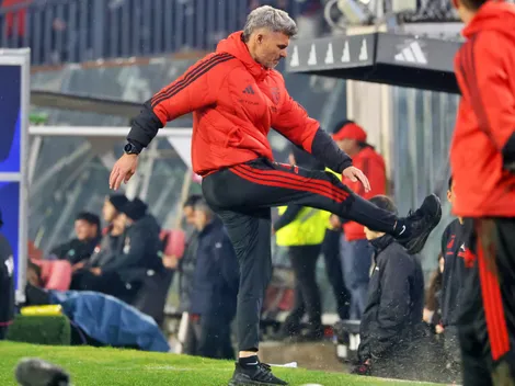 La molestia de Ortiz por el estado de la cancha del Monumental