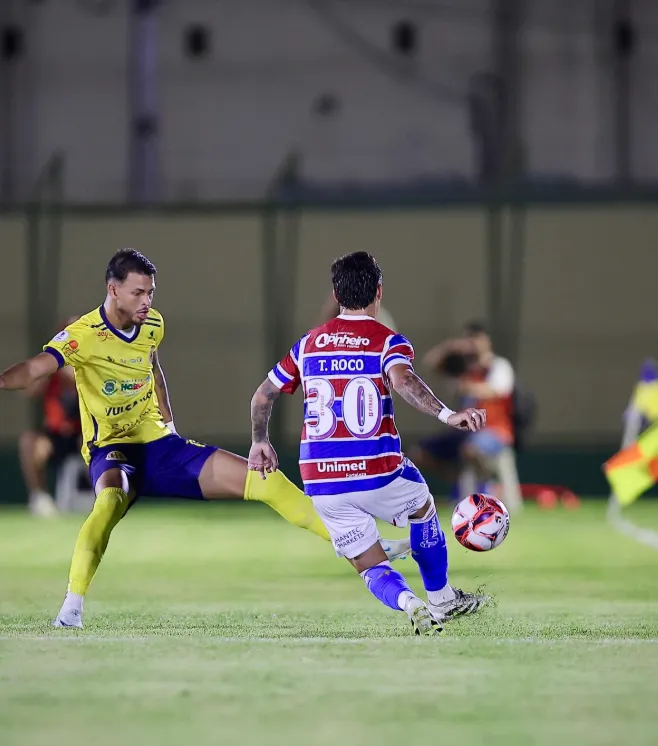 Tomás Roco en acción por el Fortaleza de Brasil. (Captura Instagram).