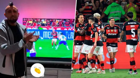 Vidal celebró la clasificación de Flamengo a cuartos de final