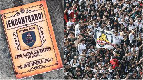Hinchas de Colo Colo dejaron imágenes burlescas contra la U afuera del Estadio Nacional.